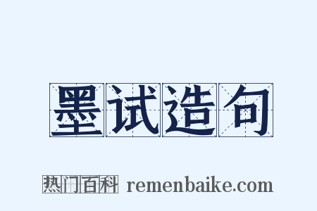 墨试造句是什么意思的图片